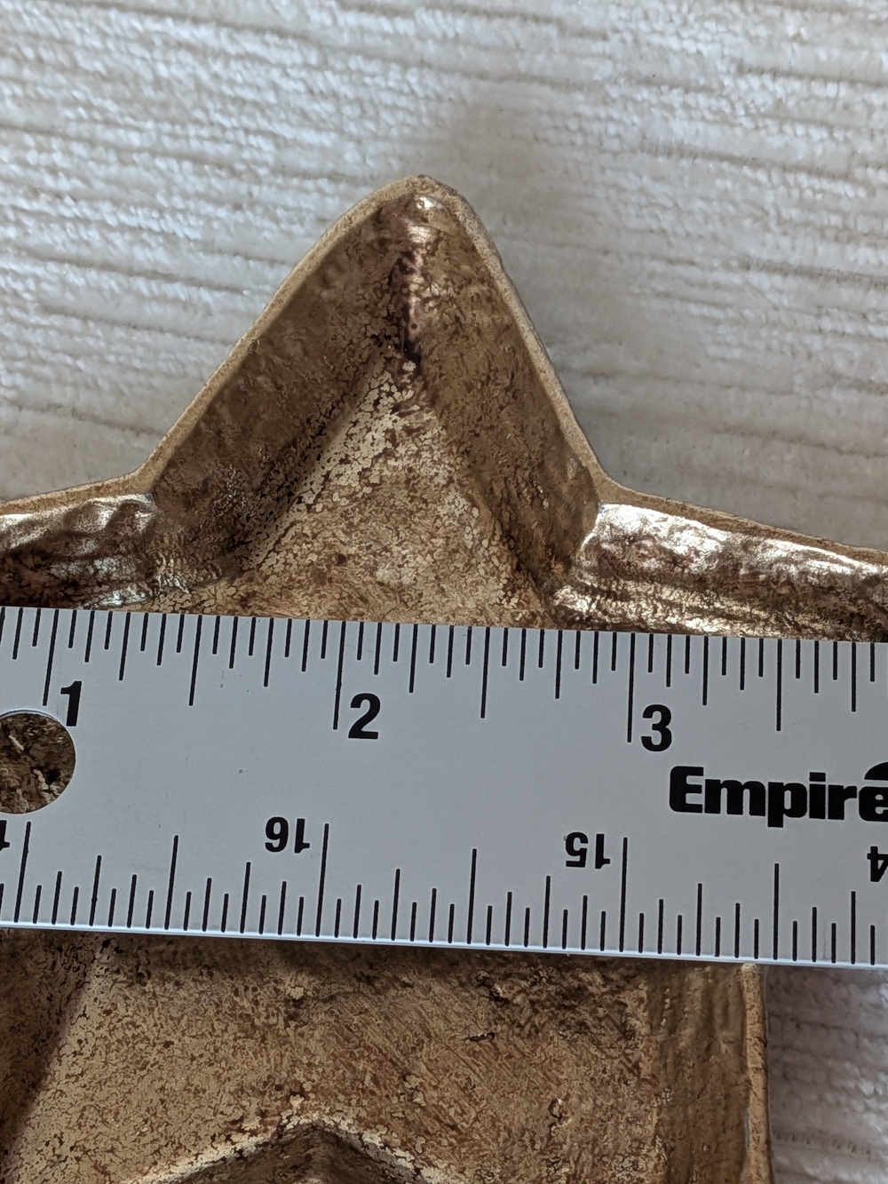 Golden Pewter Star Shaped Trinket Dishes - Set Of 2 Decorative Accents Unused - Picture 5 of 8